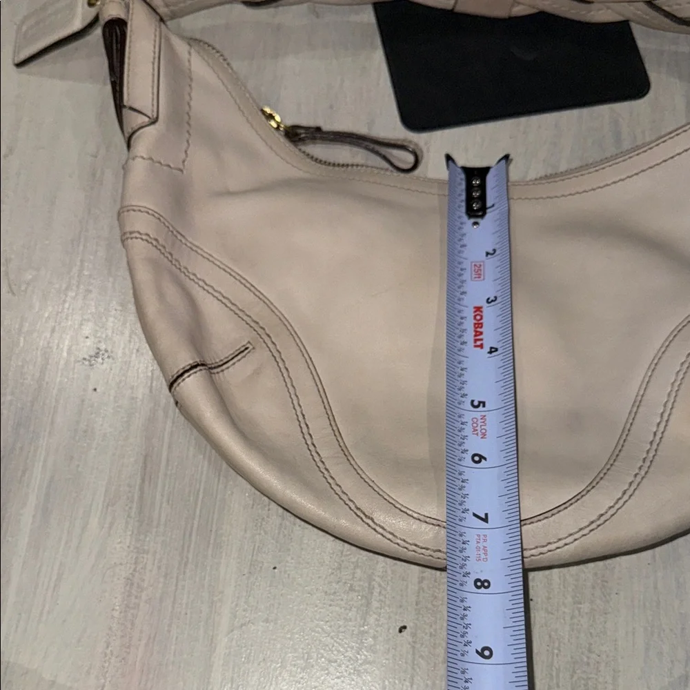 Vintage Coach Dylan SoHo Off-White Leather Braided Strap Hobo Bag